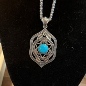 Women's Necklace, Bracelet , and Earrings set Turquoise Silver